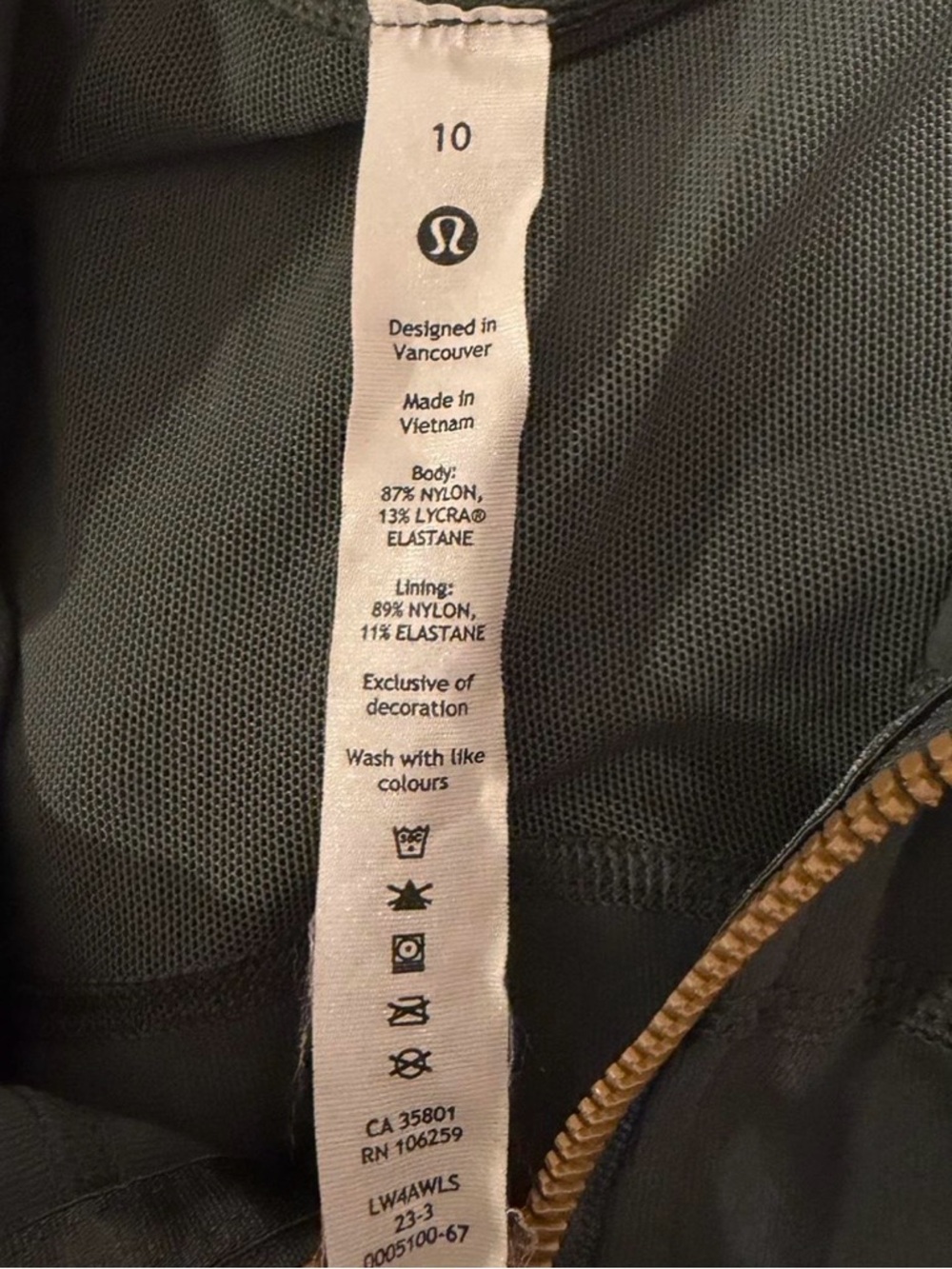 lululemon athletica Olive Green Full-Zip Lightweight Jacket